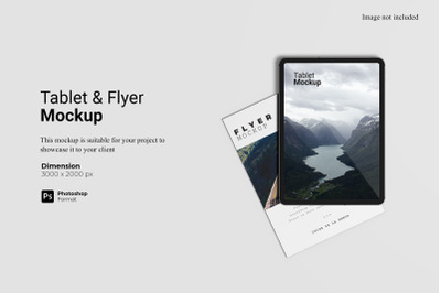 Tablet and Flyer Mockup