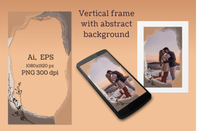 Frame with abstract vertical background