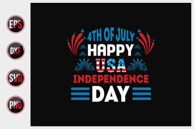 4th of July quotes design vector.