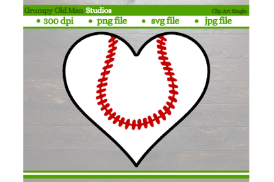 baseball in the shape of a heart