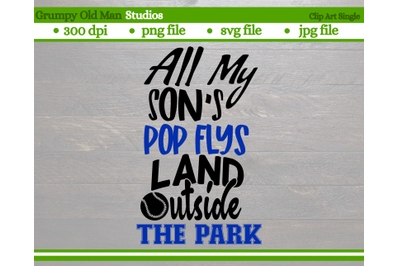 funny baseball design | pop flys equals home runs