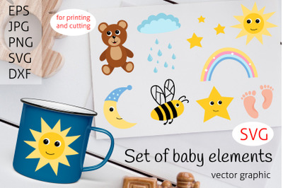 Baby Bundle, Cute Baby Clipart Svg