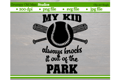 funny baseball design | knock it out of the park