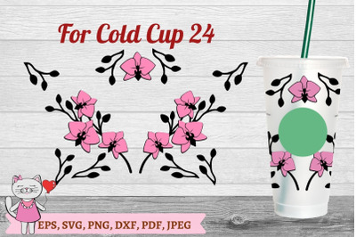 Starbucks Orchid Cold Cup 24 svg, Citrus Svg