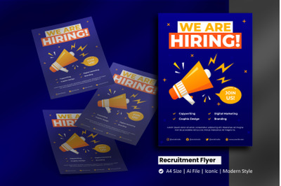 Open Recruitment Flyer Brochure Template