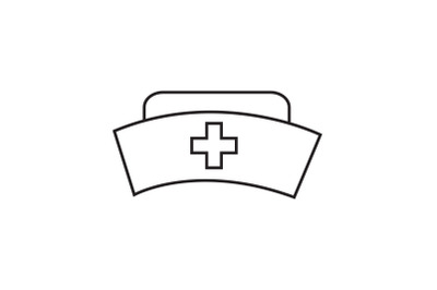 Medical Icon Nurse Clinic Hat Outline
