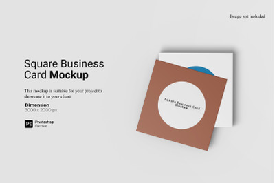 Square Business Card Mockup