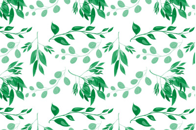 cute green leaf pattern