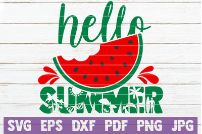 Hello Summer SVG Cut File