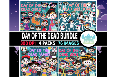 Day of the Dead Da de Muertos Clipart Bundle 1 - Lime and Kiwi Designs