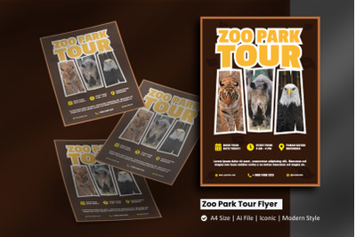 Zoo Park Tour Flyer Brochure Template