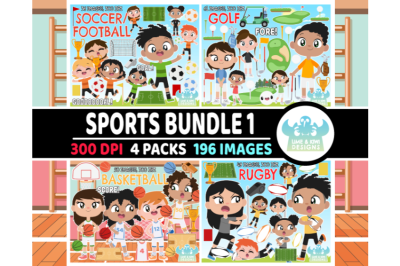 Sports Clipart Bundle 1 - Lime and Kiwi Designs