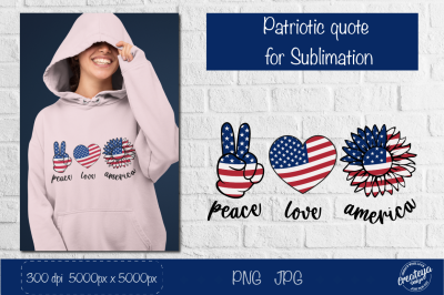 Patriotic Sublimation. Sunflower us flag&2C; 4th of July.