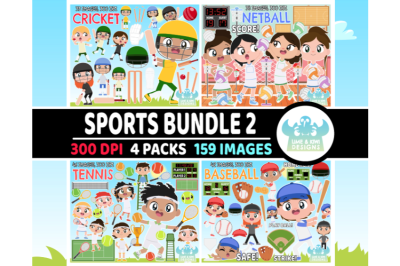 Sports Clipart Bundle 2 - Lime and Kiwi Designs
