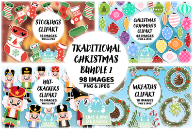 Traditional Christmas Clipart Bundle 1 - Lime and Kiwi Designs