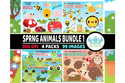 Spring Animals Clipart Bundle 1 - Lime and Kiwi Designs