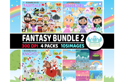 Fantasy Clipart Bundle 2 - Lime and Kiwi Designs