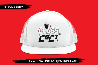 Class Of 2021 Heart Red SVG