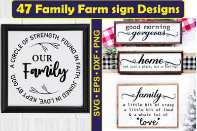 Family farmhouse sign quotes SVG bundle