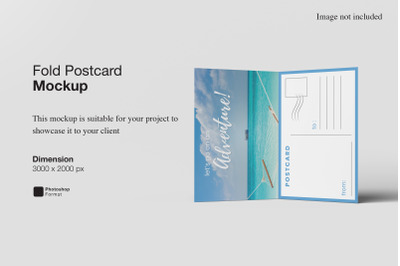 Fold Postcard Mockup