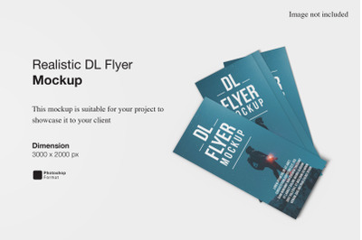 Realistic DL Flyer Mockup