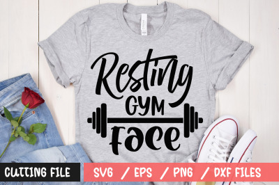 Resting gym face svg