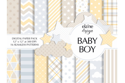 Baby Boy Digital Paper Pack