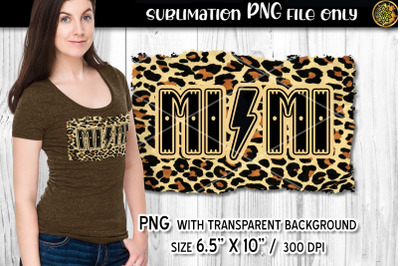 MI MI Flash on Leopard Pattern Template Sublimation PNG Clipart