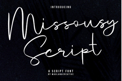 Missousy Handwritten Script Font