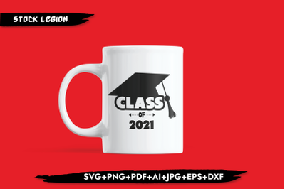 Class Of 2021 Graduation Cap SVG