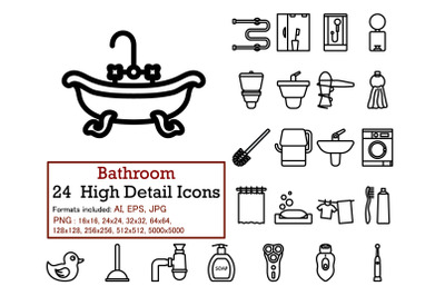 Bathroom Icon Set