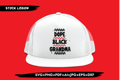 Dope Black Grandma Waves SVG