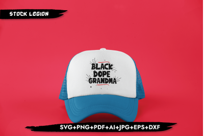 Black Dope Grandma Red Line SVG