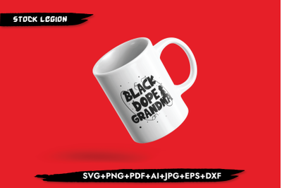 Black Dope Grandma Figure SVG