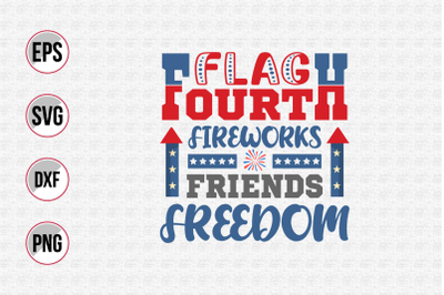 flag fourth fireworks friends freedom svg.