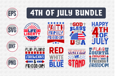 4th of July eps, svg quotes bundle.