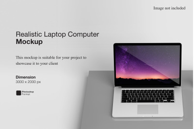 Realistic Laptop Computer Mockup