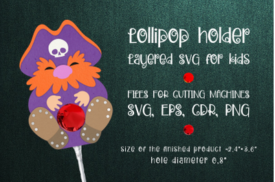 Pirate Lollipop Holder template SVG