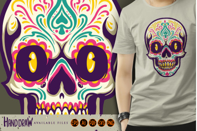 Skull Cinco De Mayo Tatto SVG Illustrations