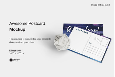 Awesome Postcard Mockup