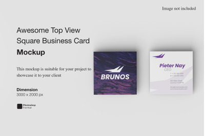 Awesome Top View Square Business Card