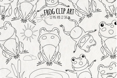 Frog SVG Digital Stamps | Set of 22