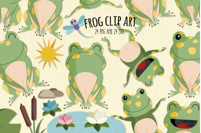 Frog SVG Clipart | Set of 24