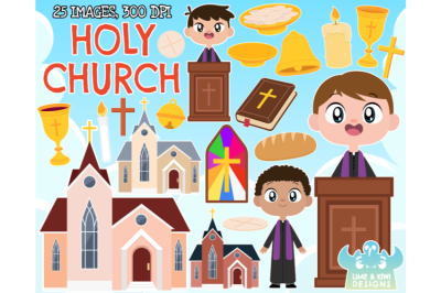 Holy Church Clipart - Lime and Kiwi Designs