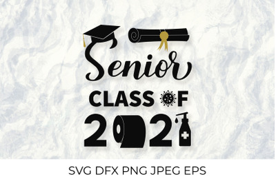 Senior Class of 2021 with toilet paper and hand sanitizer SVG