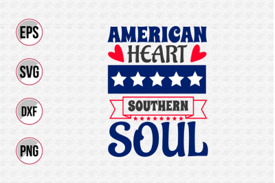 American heart southern soul svg.