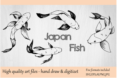 Koi fish SVG.Carp svg.Japan fish clipart.Sublimation,Fish