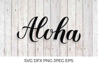 Aloha calligraphy lettering