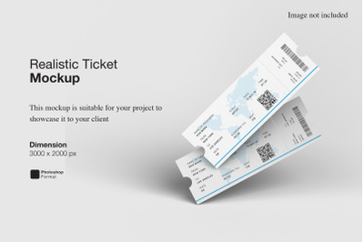 Realistic Ticket Mockup