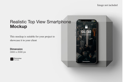 Realistic Top View Smartphone Mockup